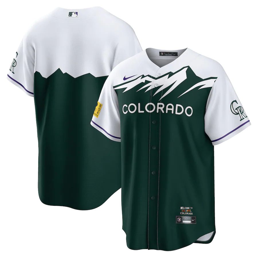 Cheap Custom Men Colorado Rockies Blank Nike Green 2022 City Connect Replica Team MLB Jersey